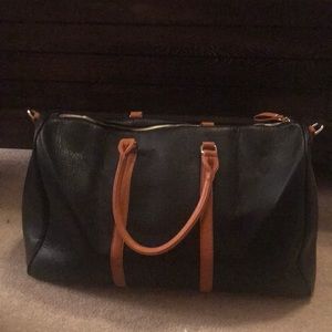 Faux Leather Weekender Bag